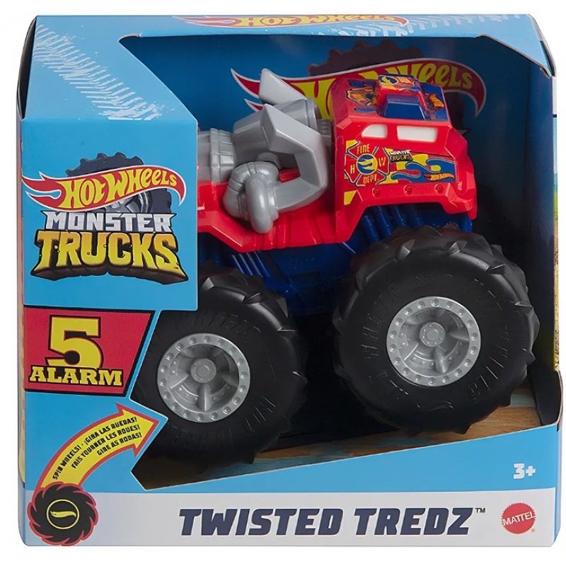 HOT WHEELS MONSTER TRUCKS - TWISTED TREDZ - 5 ALARM - VERMELHO 1:43 GVK37