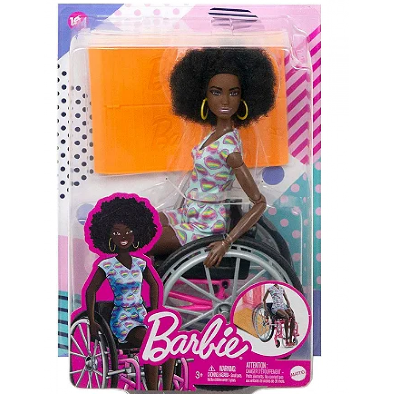 BARBIE FASHIONISTA CADEIRA DE RODAS NEGRA