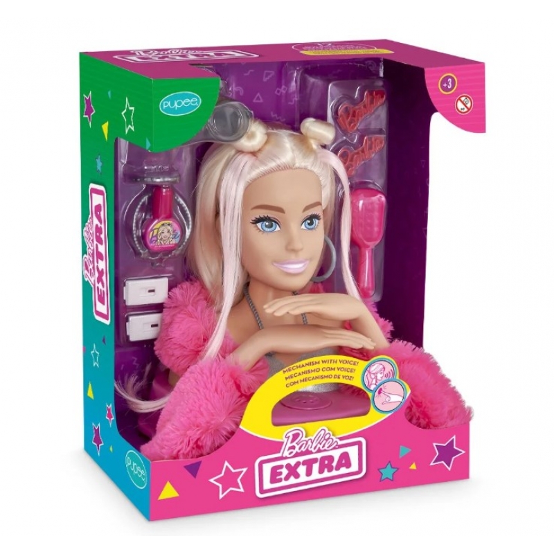 STYLING HEAD EXTRA - COM 12 FRASES - BARBIE - MATTEL