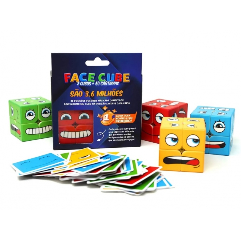 JOGO FACE CUBE (2 CUBOS + 60 CARTAS)