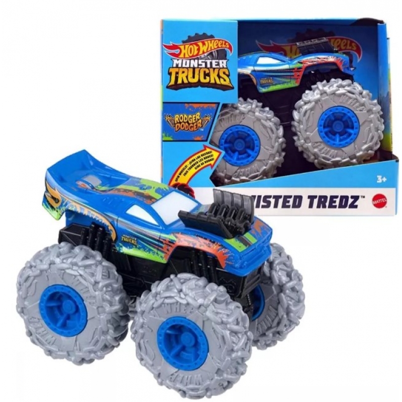 HOT WHEELS MONSTER TRUCKS - TWISTED TREDZ - RODGER DODGER - AZUL1:43 GVK37