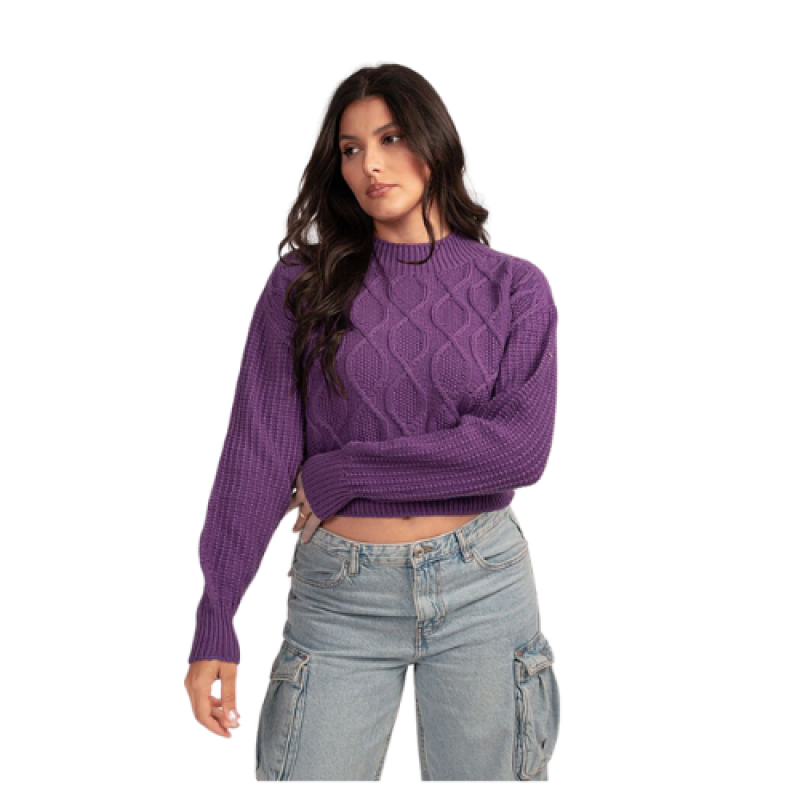 BLUSA DE TRICO ROXO  - G