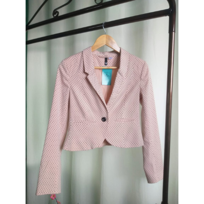 BLAZER ROSE COM POÁ PRETO TAM 36/PP