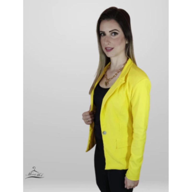 BLAZER BENGALINE AMARELO