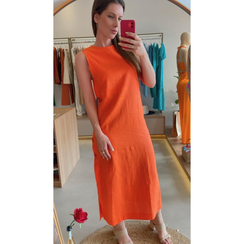 VESTIDO LILLY LARANJA ANNE