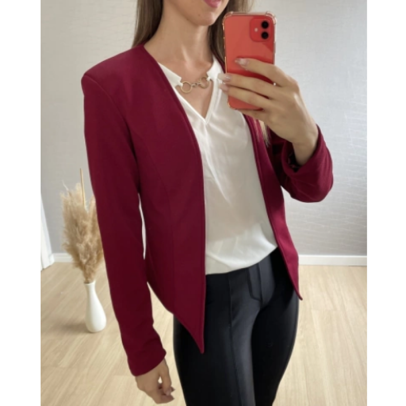 BLAZER CEREJA CREPE