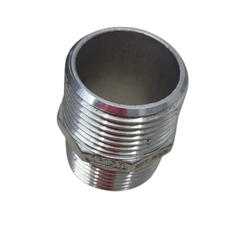 NIPLE DE 1X1 BSP INOX 304