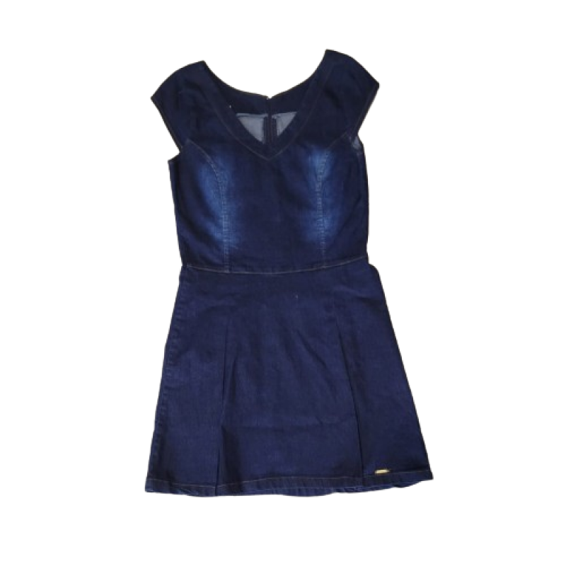 VESTIDO JEANS LAVAGEM ESCURA TAM 48