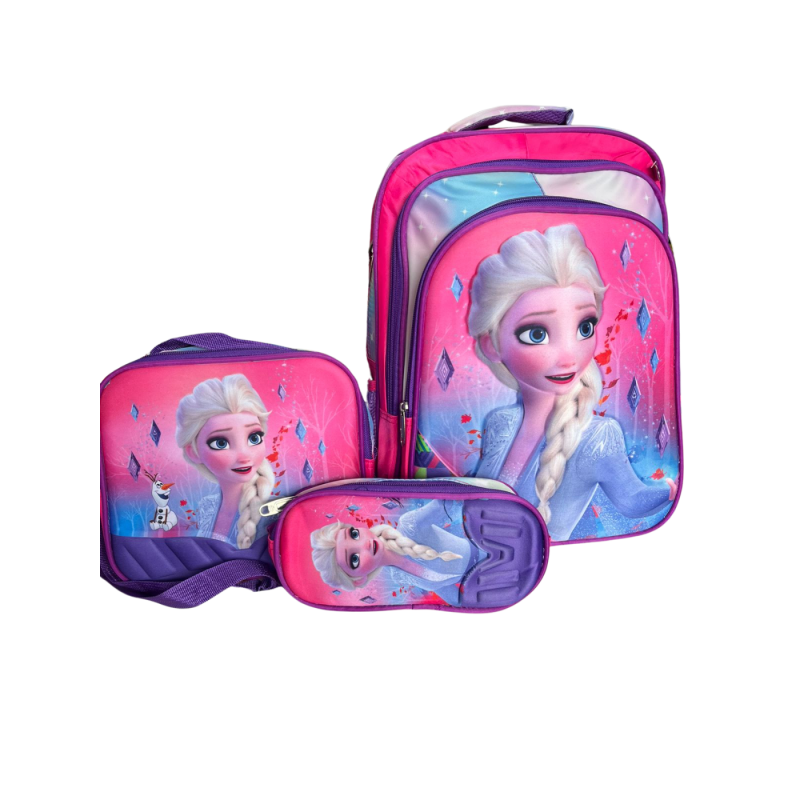 KIT MOCHILA FROZEN 3 Pç