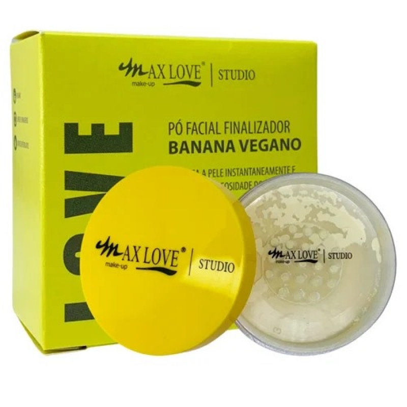 Pó Facial Finalizador Banana Vegano - Max Love