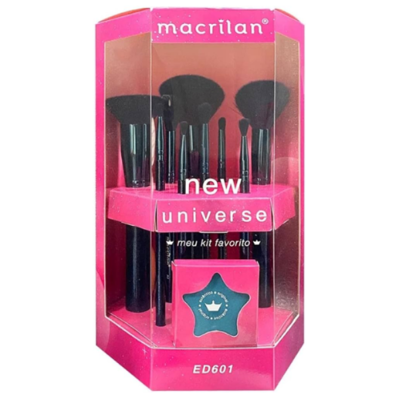 Kit Com 9 Pincéis New Universe Macrilan - ED601