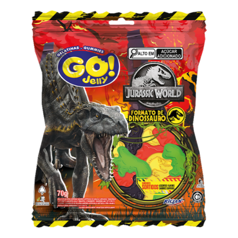 CAIXA BALA GELATINA JURASSIC WORLD 12X70g