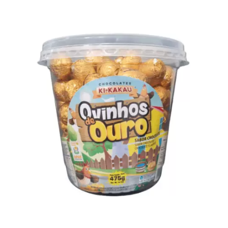 Ovinhos de Ouro Pote 475g, aproximadamente 75 unidades