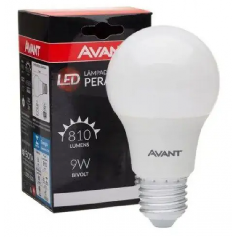 LÂMPADA LED PERA AVANT 810 LUMENS 9W BIVOLT