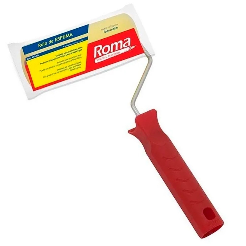 ROLO ESPUMA  AMARELO 9CM ROMA COM GARFO