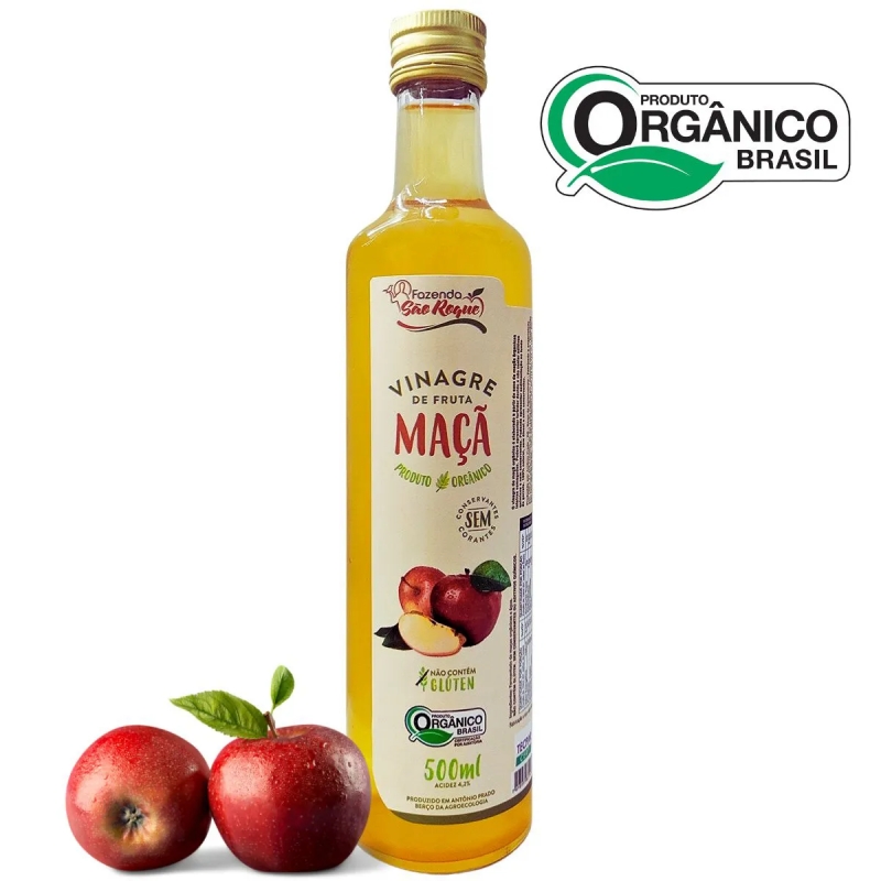 VINAGRE DE MACA ORGANICO SAO ROQUE 500ML