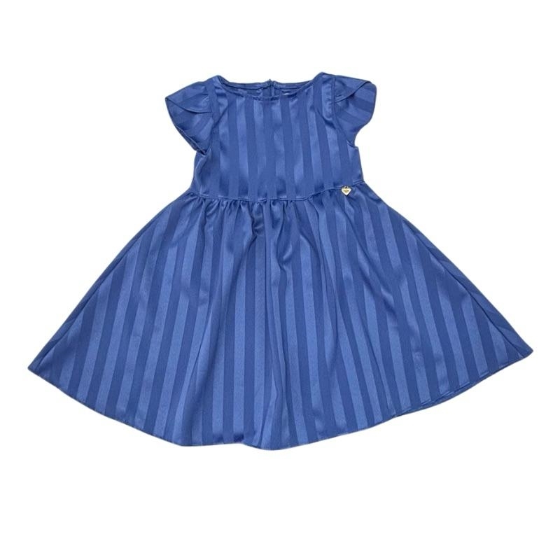 VESTIDO INFANTIL EM SATIN STRIPE / / 6