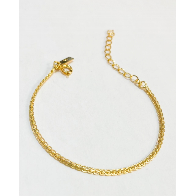 Pulseira Trançada com banho em ouro 18k