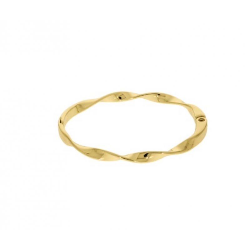 Bracelete torcido com banho em ouro 18k