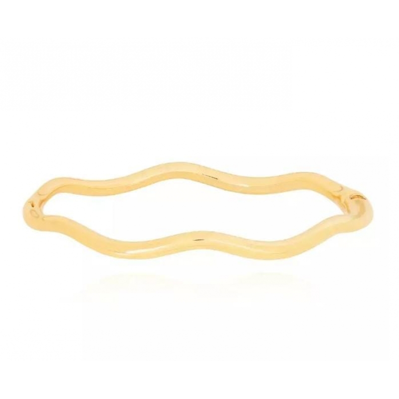 Bracelete Ondas com Banho a ouro 18k