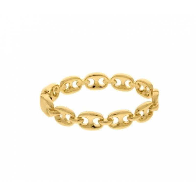 Bracelete Moderno champinha banho ouro 18k