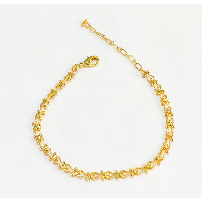 Pulseira feichinho com banho em ouro 18k