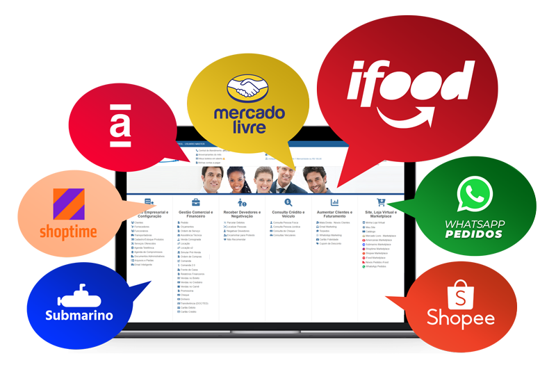 Integração com o iFood e com os principais marketplaces